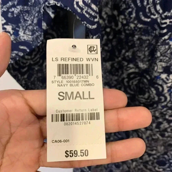 Mens Club Room Refined Woven Button Down Shirt Striped NWT - - Picture 5 of 6